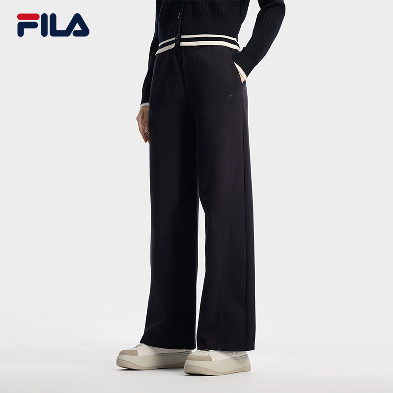 FILA 斐乐官方女士针织长裤2026春季舒适直口休闲裤F11W618603F