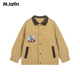 马拉丁童装 儿童棉服25冬男童设计感织唛撞色棉夹克615914102D