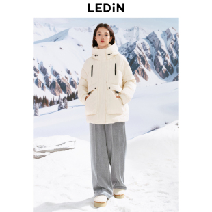 【三防】乐町一手长面包羽绒服女2024冬季保暖柔软加厚