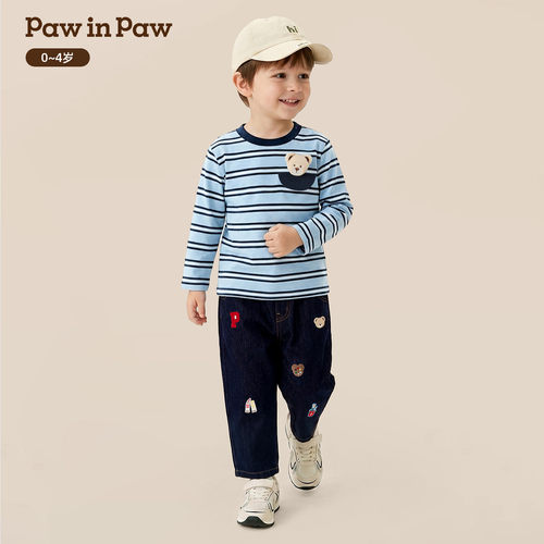 【商场同款】PawinPaw秋季新款男宝牛仔裤PBTJG3871M
