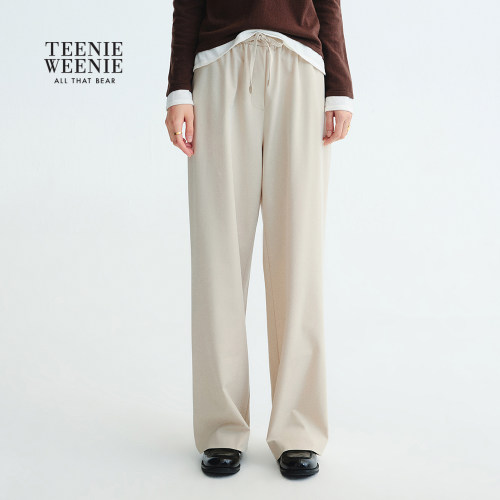 TeenieWeenie小熊女装休闲裤2025秋季松弛舒适阔腿裤TTTC253801W