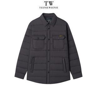 Teenie Weenie2025冬轻量多口袋衬衫式棉服TNJP254VB1A