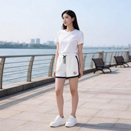 LOUIS ROYER女式撞色休闲运动短裤F616704-000