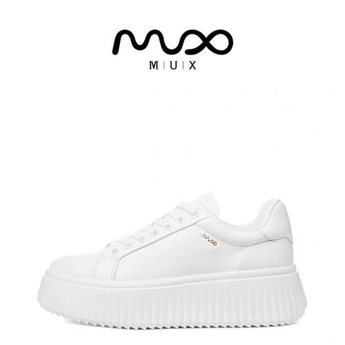 MUX迈思2024秋季休闲小白鞋轻便舒适平底板鞋女82153