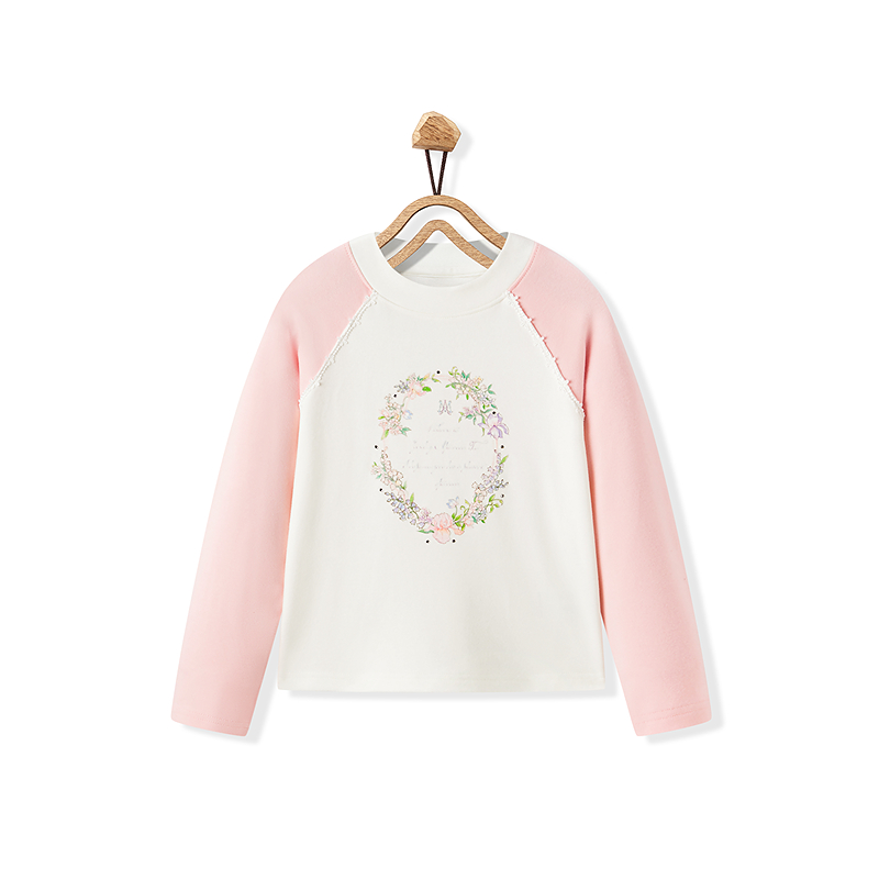 【专柜同款】MINIPEACE童装女童长袖T恤打底衫冬上衣F2CPF4362