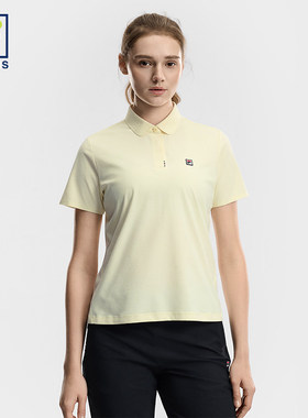 FILA斐乐女子针织短袖POLO衫2026夏新款网球速干上衣A11W623104F