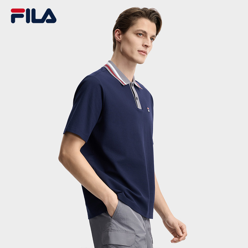 FILA 斐乐男子菁英短袖POLO衫2026夏季短T宽松上衣F11M628132F