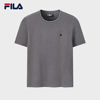 FILA 斐乐女子编织衫2026夏新款时尚简约休闲短袖上衣F11W623404F