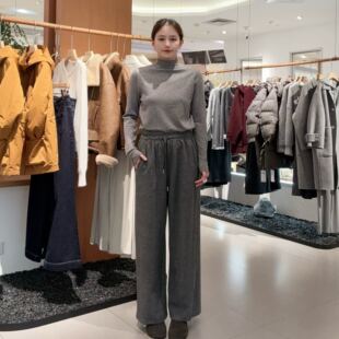 本涩女士简约时尚休闲裤E18610D02