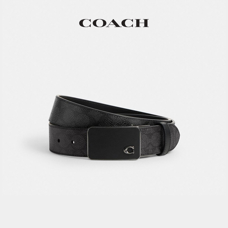 COACH/蔻驰 男士经典标志饰片扣双面腰带CZ249