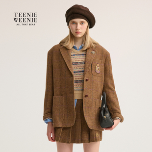 TeenieWeenie小熊女装西装 复古宽松 休闲外套