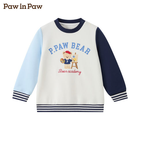 【商场同款】PawinPaw卡通小熊童装26年秋款圆领卫衣PBMAG3872M