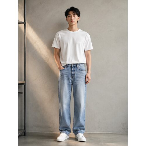 Levi’s李维斯春秋男士BLUETAB宽松直筒牛仔裤001LN-0011