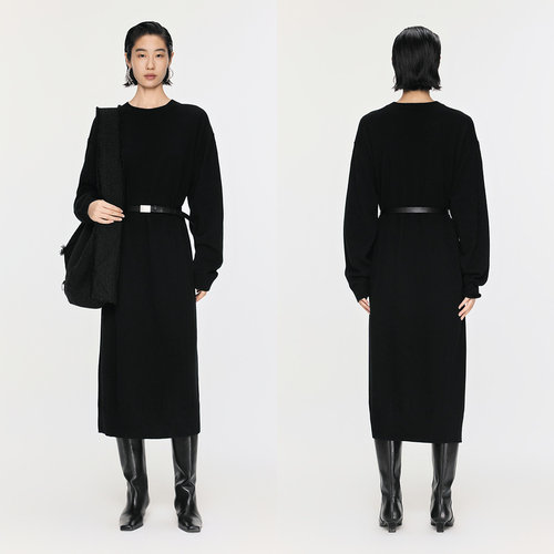 【秋冬上新】JNBY/江南布衣24冬长袖毛衫圆领连衣裙5O0G1406k