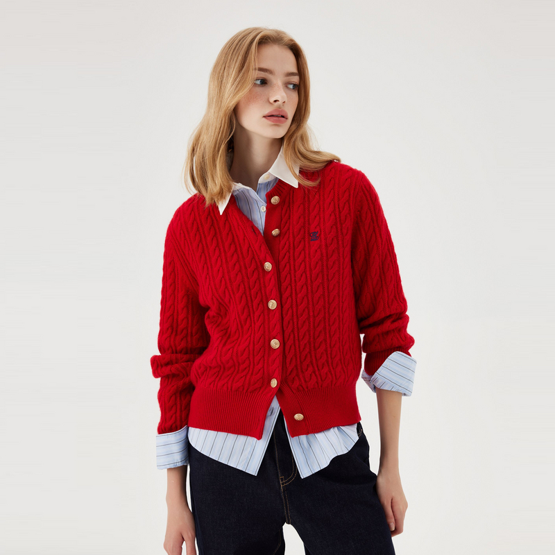 Eland针织衫女棉花糖保暖毛衣24秋冬EECKE4TE02