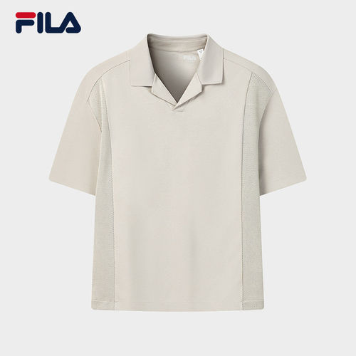 FILA 斐乐男针织短袖POLO衫26夏新款休闲宽松百搭上衣F11M625136F