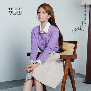 TeenieWeenie小熊女装衬衫2025秋新款简约气质衬衣TTYW254902E
