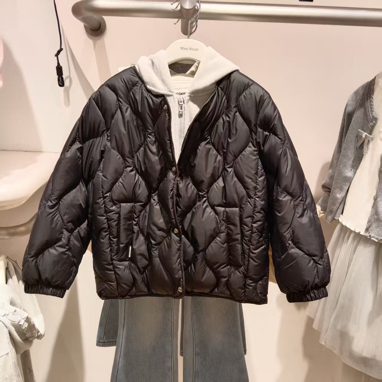 MINIPEACE X 姆明合作系列羽绒服男童连帽假两件外套F1ACF4124