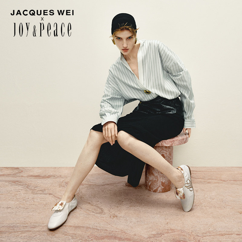 Joy&Peace/真美诗×JACQUES WEI联名月下绽放系列乐福德训鞋ZB287