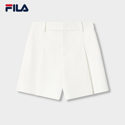 FILA 斐乐女士梭织短裤2026夏新款简约裤子三分裤F11W628809F