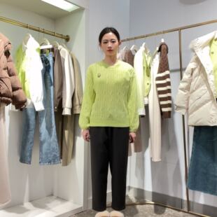 SEIFINI/诗凡黎女士休闲松紧腰抽绳休闲长裤裤子3EA352221