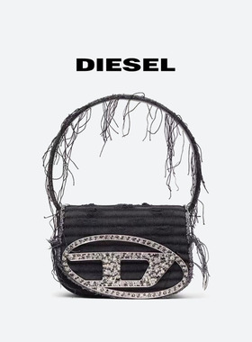 DIESEL/迪赛 单肩斜挎手提包 中号女款黑色 X08709-P6319