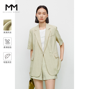 MM麦檬2022夏季新款西装外套女5D5111221