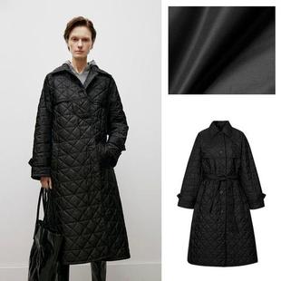 MM麦檬冬简约时尚收腰轻盈长款翻领棉服女5EA280931