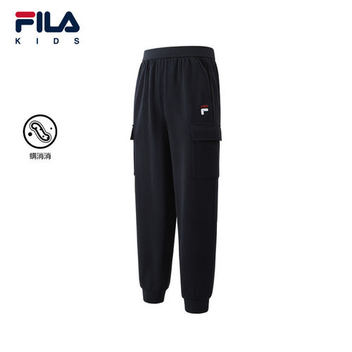 FILA KIDS斐乐童装男大童长裤26秋季新款抗菌针织裤子K12B631607