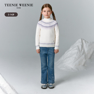 TeenieWeenie Kids小熊童装 女童甜美 牛仔裤
