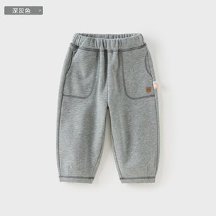 裤 男童女童童装 子DB4253912 2025秋冬款 戴维贝拉儿童加绒卫裤