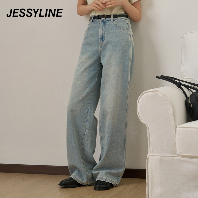 jessyline秋季专柜直筒牛仔长裤女 431110024