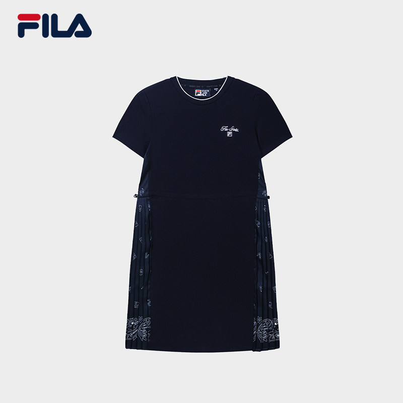 FILA 斐乐官方女子洋装2026秋季新款时尚休闲T恤裙F11W638327F