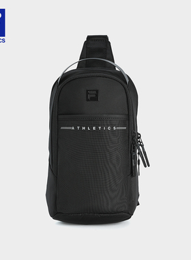 FILA 斐乐男子包胸包健身多隔层随身包单肩包包A13M541101F