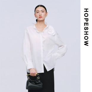 89325170303 衬衫 HOPESHOW 红袖