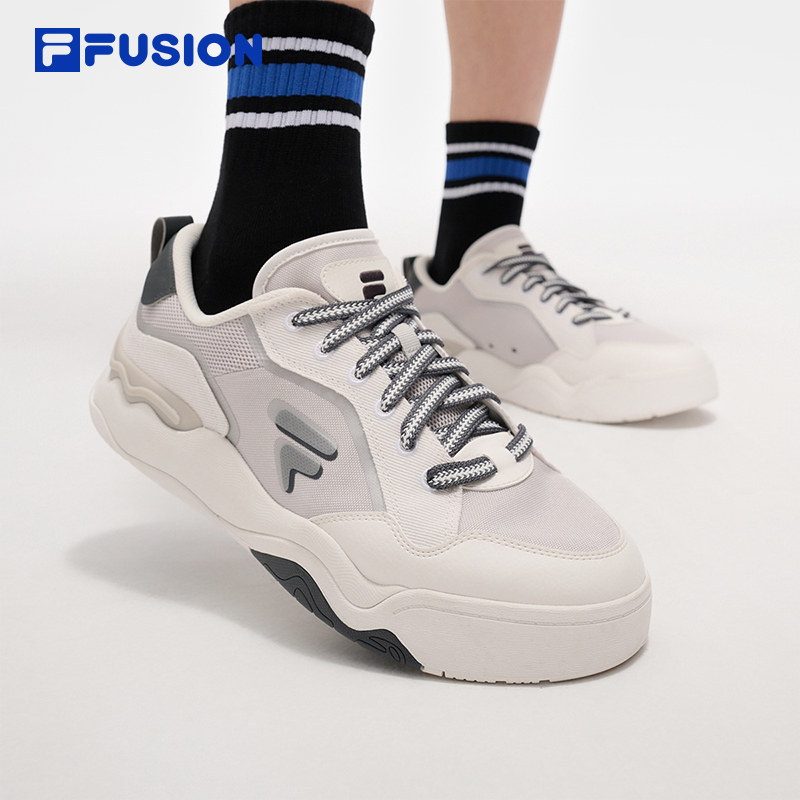 FILA FUSION 斐乐潮牌男鞋滑板生活鞋2025夏季帆布鞋T12M522918C