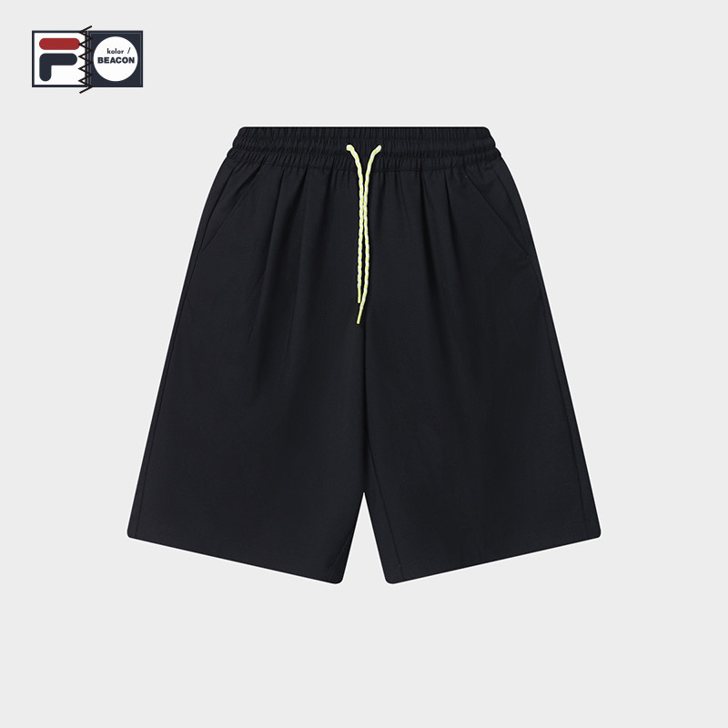 FILA x kolor/ BEACON男士梭织裤子时尚五分裤F11M636803F