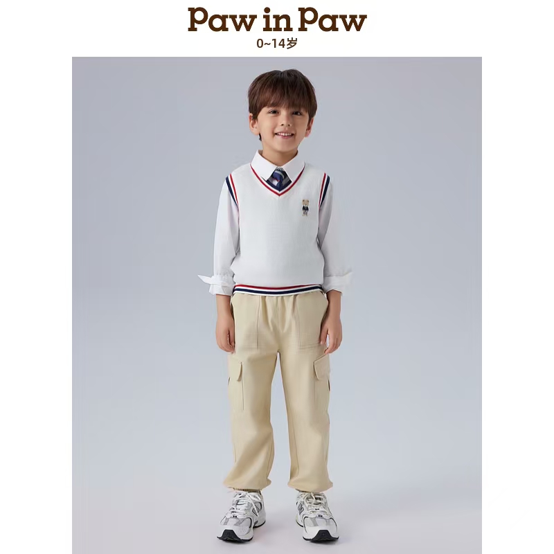 paw in paw 卡通小熊背心(SWEATER VEST)(VK)PCVKF2141E