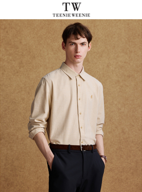 TeenieWeenie2024冬翻领纯色通勤衬衣TNYW244VB1A