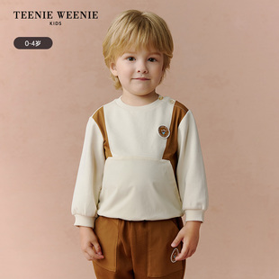 TeenieWeenie Kids小熊童装男宝宝休闲拼色卫衣裤套装