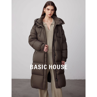 面包鹅绒服暖外套 百家好中长款 Basic House
