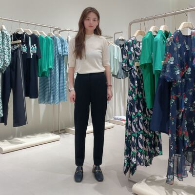 玖姿女士简约时尚九分裤JWEQ11108