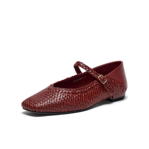 Bata/拔佳2025秋款编织单鞋RED LABEL红标玛丽珍女63111