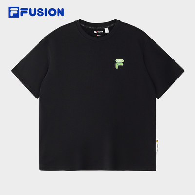 FILA FUSION 斐乐潮牌情侣款针织短袖衫2026夏T恤T11U623109F