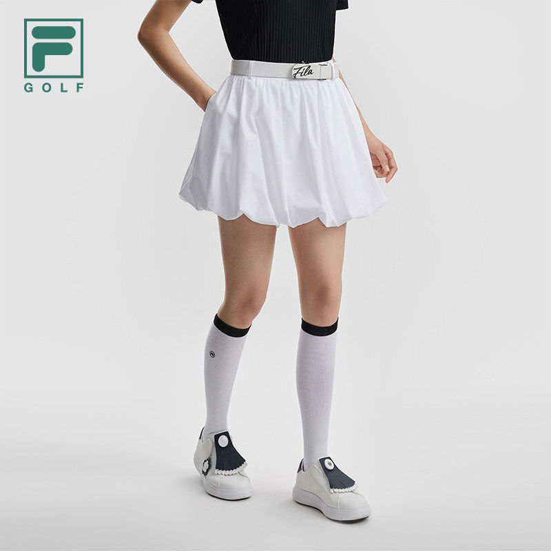 FILA 斐乐女士梭织裙26夏新高尔夫运动半身蓬蓬裙短裙A11W625324F