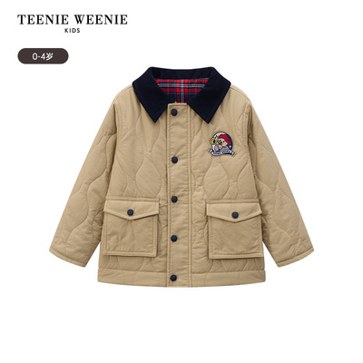 TeenieWeenie Kids小熊童装25年款男宝宝休闲翻领棉服T0JP251104K