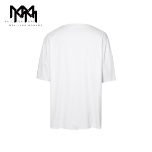MM麦檬男装白色宽松休闲T恤男9E3200231