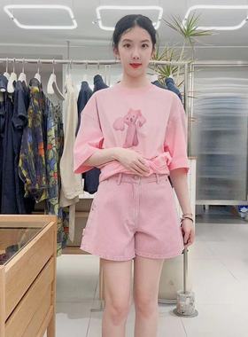 江南布衣女士休闲大气牛仔短裤5P4E13880