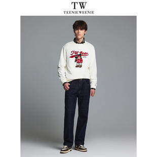 TeenieWeenie小熊男装秋季简约休闲运动圆领卫衣TNMW241102K