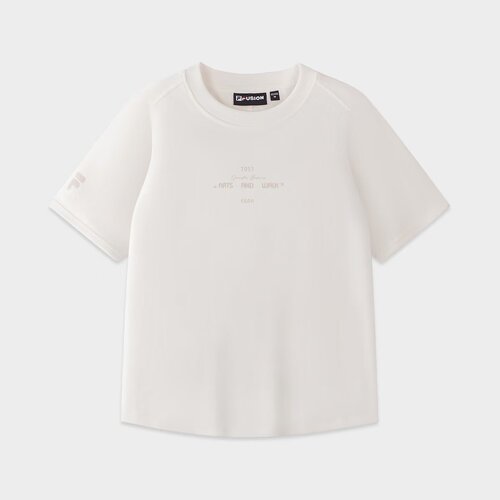 FILA FUSION女士经典简约针织短袖T恤衫T11W625105F